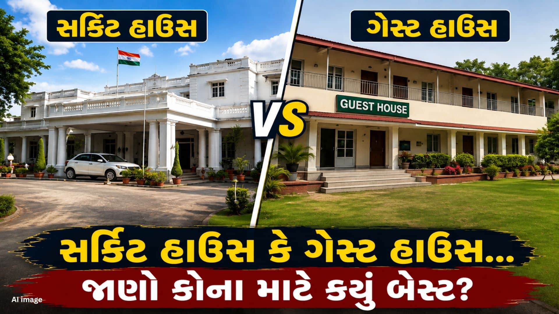 સર્કિટ હાઉસ અને ગેસ્ટ હાઉસ વચ્ચેનો તફાવત શું છે?