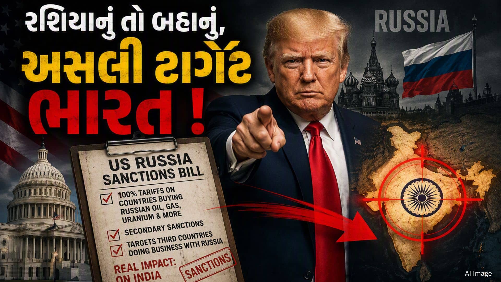 રશિયા ટાર્ગેટ નહીં, ભારત છે અસલી નિશાનું!