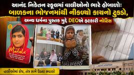 અમદાવાદની આનંદ નિકેતન સ્કૂલમાં ભારે હોબાળો: બાળકને આપેલા ભોજનમાંથી કાચનો ટુકડો નીકળ્