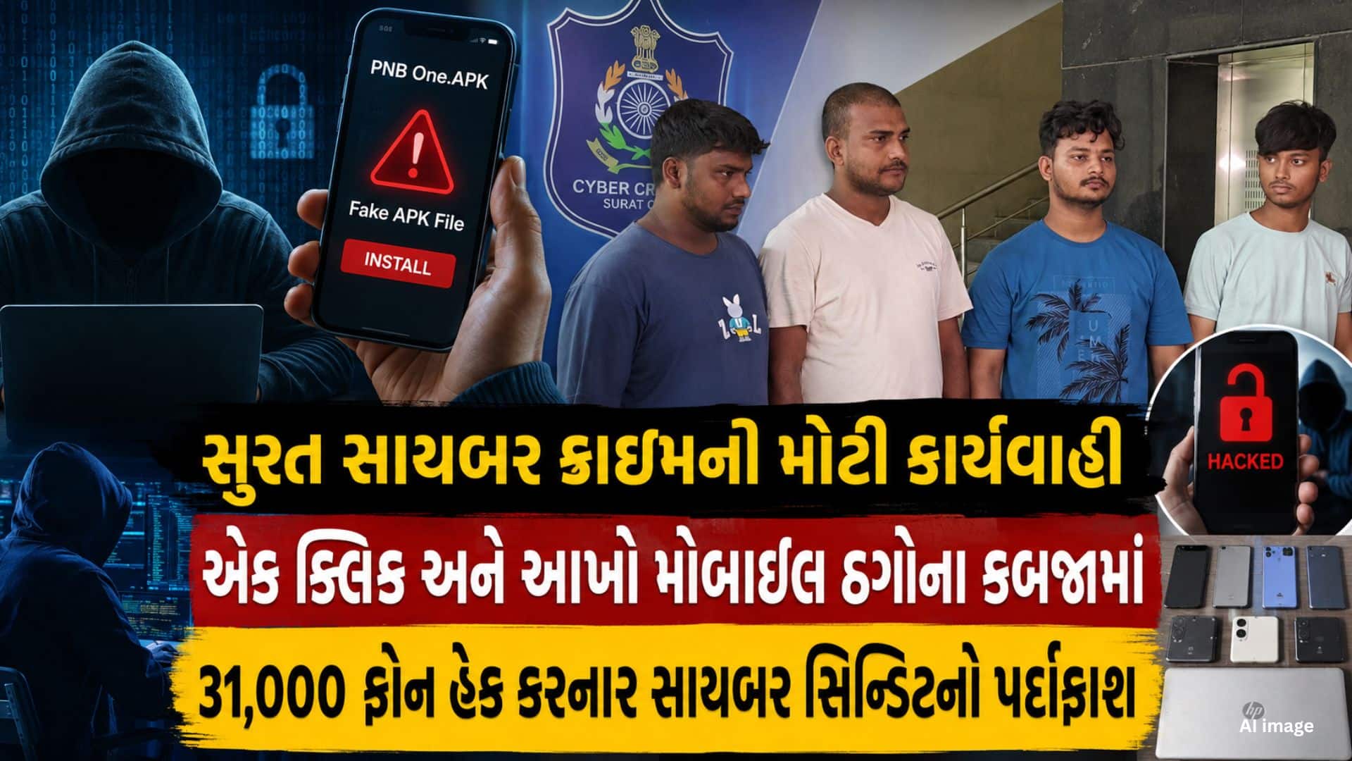 PNB One APK ફ્રોડ: 125 કરોડનું નેટવર્ક ખુલ્યું, ચાર ધરપકડ
