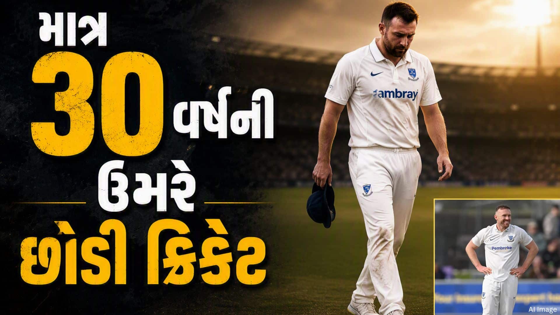 ગરદનની ઈજા બાદ ડેની લેમ્બે 30 વર્ષે ક્રિકેટમાંથી નિવૃત્તિ લીધી