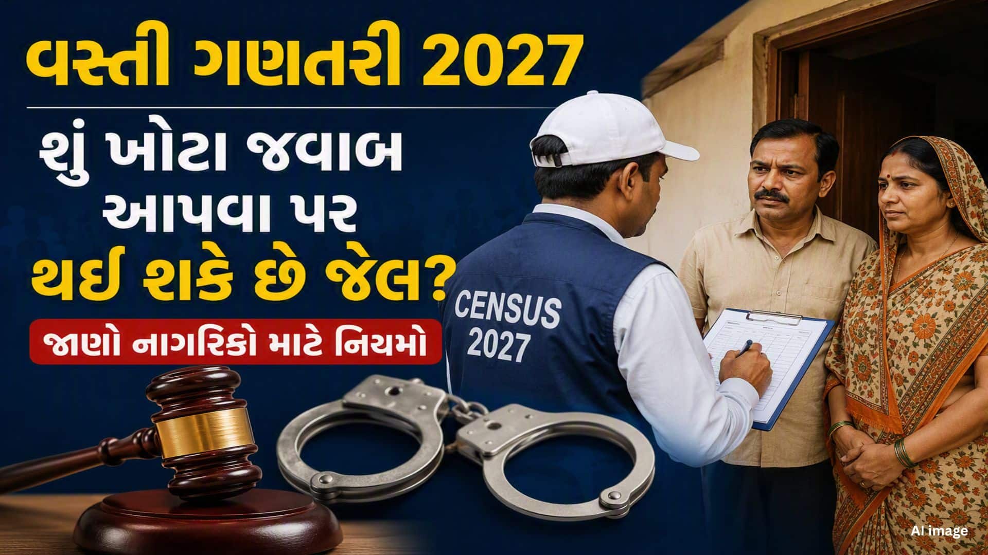 વસ્તી ગણતરીમાં ખોટી માહિતી પર જેલ અને દંડની જોગવાઈ