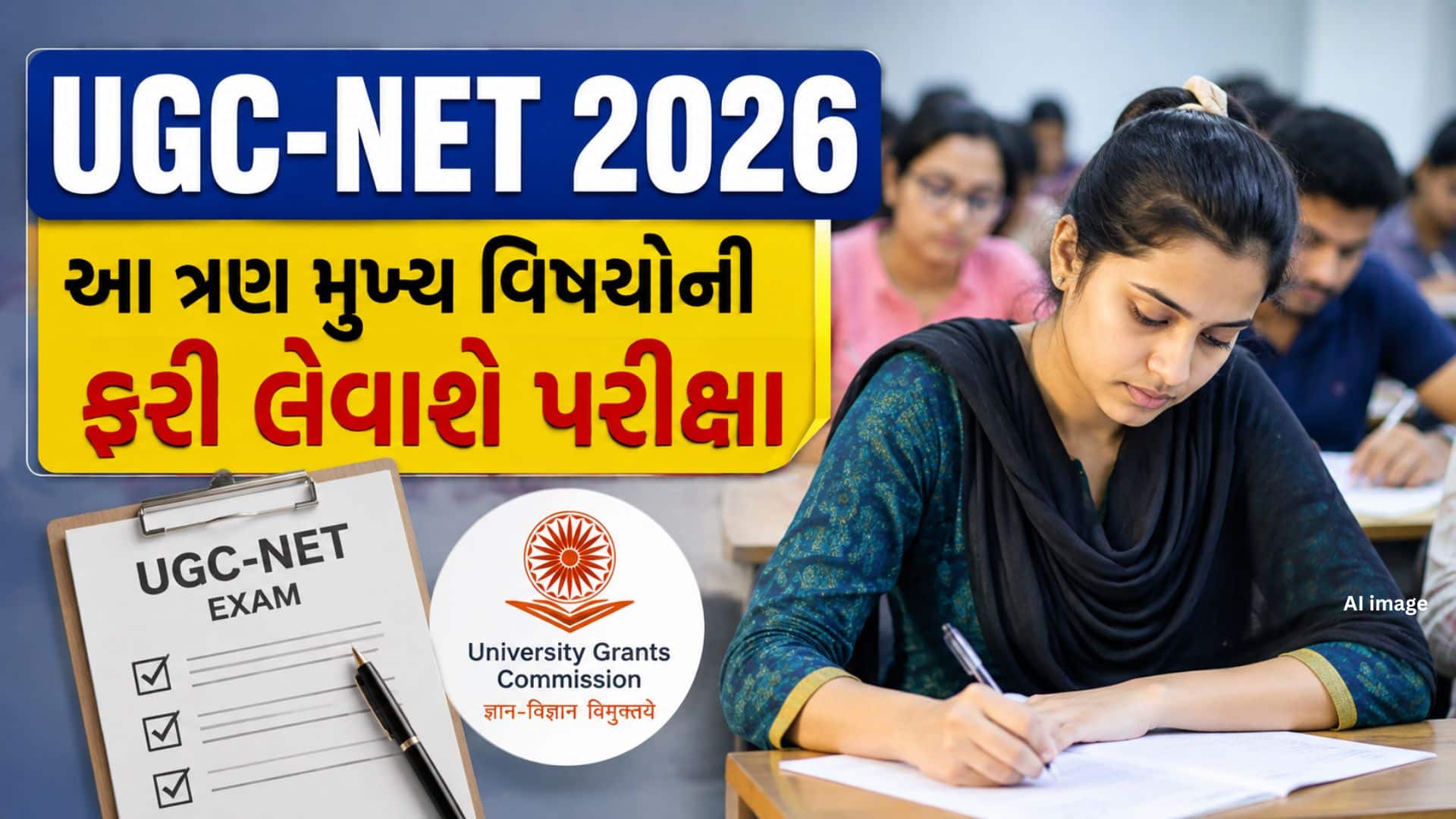 UGC-NET 2026: ત્રણ વિષયોની પરીક્ષા ફરી યોજાશે, NTAએ તારીખો જાહેર કરી