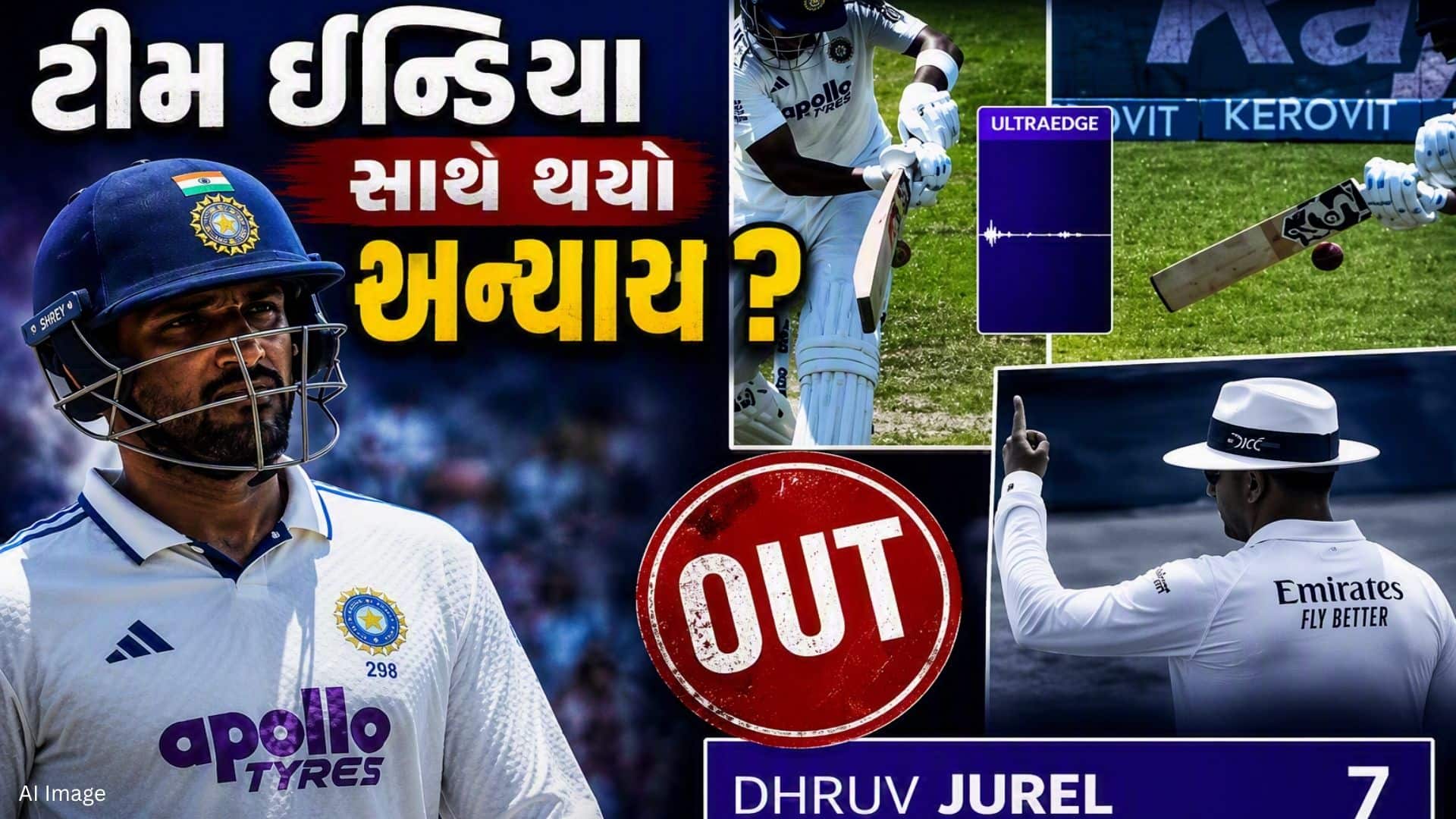 જુરેલનો વિવાદાસ્પદ આઉટ, ભારતીય ચાહકોમાં રોષ