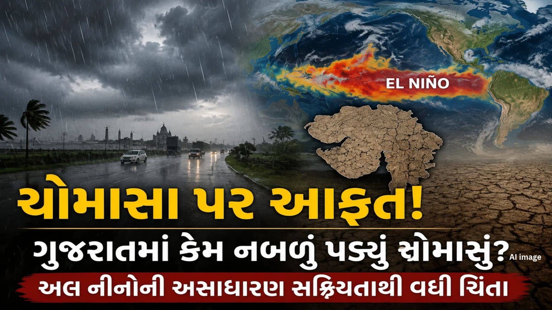 ગુજરાત સહિત દેશમાં ચોમાસું નબળું, અલ નીનોની અસર વધી