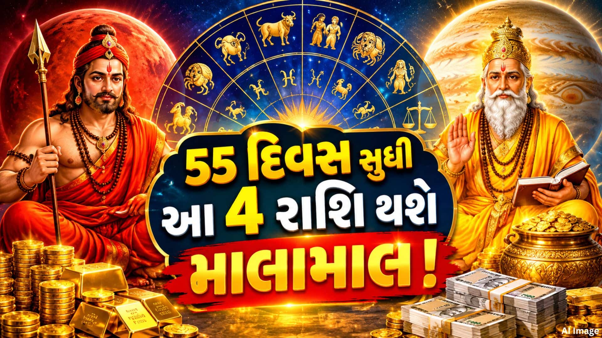મંગળ-ગુરુની યુતિથી નીચભાંગ રાજયોગ, ચાર રાશિઓને નાણાકીય લાભ