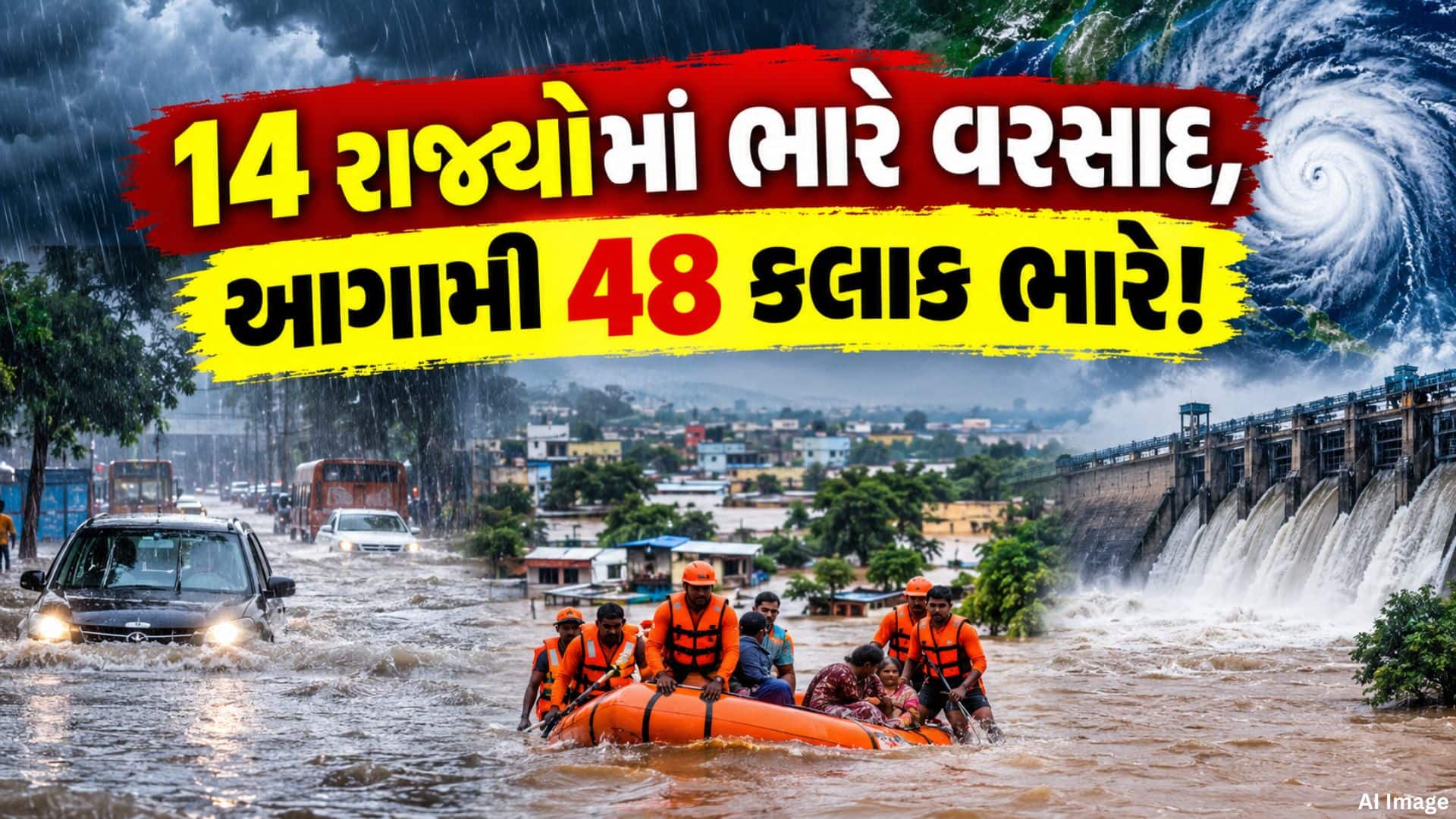 ચક્રવાત અર્નવની અસર, 14 રાજ્યોમાં ભારે વરસાદની ચેતવણી