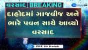  દાહોદમાં ગાજવીજ અને ભારે પવન સાથે વરસાદ આવાથી, સરકારી અનાજના ગોડાઉનનો પતરાનો  શેડ તૂટ્યો. 