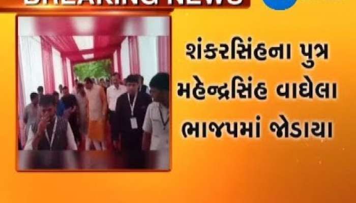 શંકરસિંહ વાઘેલાના પુત્ર મહેંદ્રસિંહ વાઘેલા ભાજપમાં જોડાયા