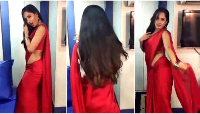 VIDEO: લાલ સાડી પહેરીને આ અભિનેત્રીએ રવિનાના ગીત પર કર્યો સુપર્બ હોટ ડાન્સ