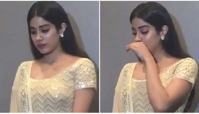Video : સ્ટેજ પર શ્રીદેવીની દીકરી એકાએક રડવા લાગી ચોધાર આંસુએ