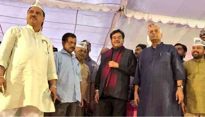 AAPની રેલીમાં ભાજપના બળવાખોરો, કેજરીવાલે કહ્યું મોદીએ કામ કર્યું કે અમે?