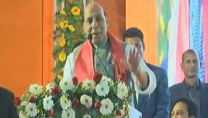 VIDEO : રાજનાથના ભાષણ વચ્ચે જ લોકોએ લગાવ્યા રામ મંદિરના નારા, અને પછી....