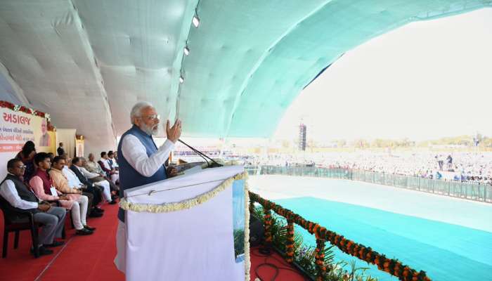લેઉવા પટેલના આસ્થાના ધામમાં પીએમ મોદી, અન્નપૂર્ણા ધામ ટ્રસ્ટના વિવિધ કામોનું ખાતમુહૂર્ત કર્યું