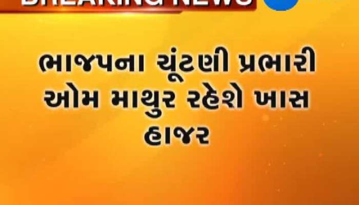 ભાજપના પ્રભારી ઓમ માથુરે કરી બેઠકોની સમીક્ષા