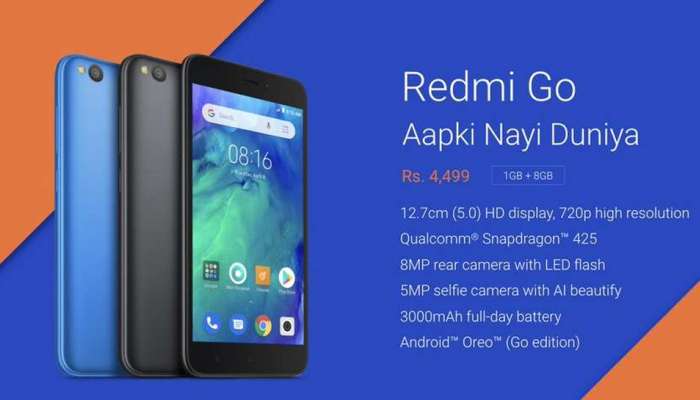 Xiaomi RedmiGo: લોન્ચ થયો સસ્તો અને સારો ફોન, 4,999માં મળશે આ ફિચર્સ