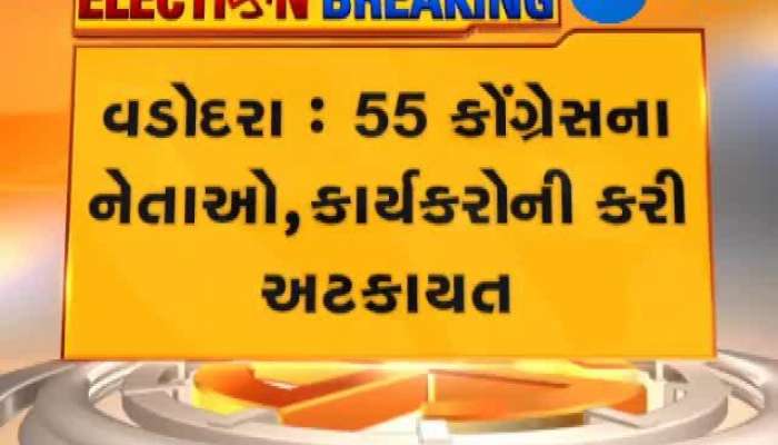 વડોદરા પોલીસે 55થી વધુ કોંગ્રેસના કાર્યકરોની અટકાયત કરી, જુઓ વિગત