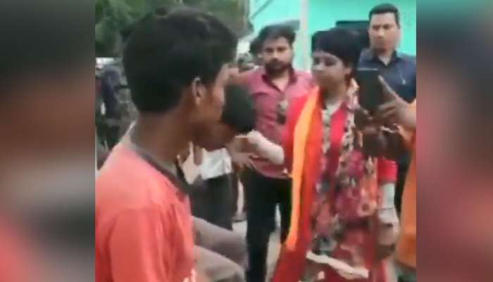 VIDEO: BJPના મહિલા ઉમેદવારની દબંગાઈ, કહ્યું-'યુપીથી 1000 લોકોને બોલાવીને પીટાઈ કરાવીશ'