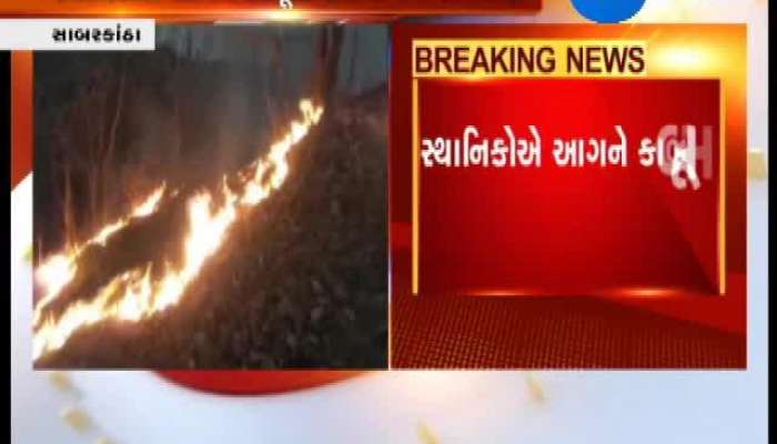 Sabarkantha: Fire breaks out in a forest in Bhatela