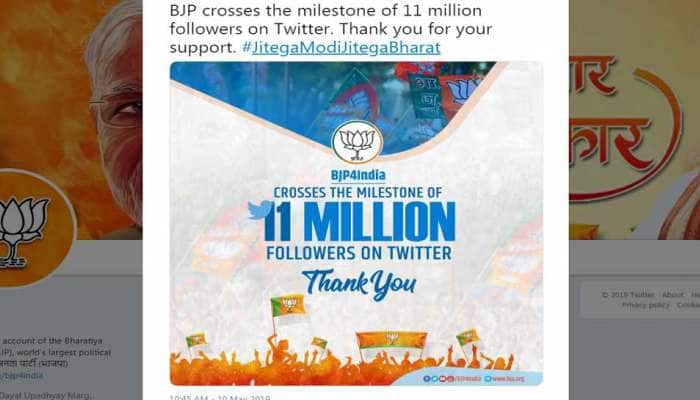 કોંગ્રેસને પાછળ છોડી BJPના ફોલોવર્સ 1 કરોડથી વધુ, ટ્વિટર પર જમાવ્યો કબ્જો
