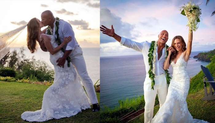 First Photo: The Rock એ 10 વર્ષ જૂની ગર્લફ્રેંડ સાથે હવાઇમાં ગુપચુપ કર્યા લગ્ન