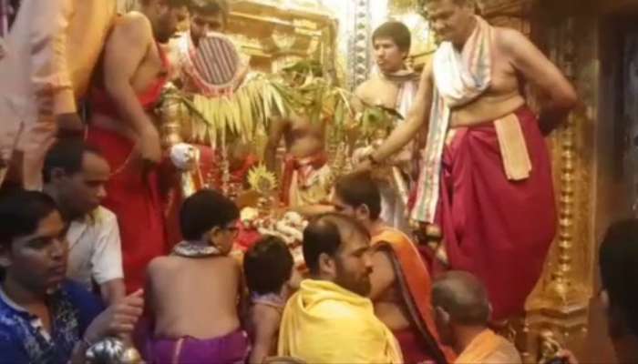 મધ્ય રાત્રિએ ડાકોરના ઠાકોરને સોનાના પારણે ઝૂલાવાયા, હીરાજડિત મુગટ પહેરાવાયો