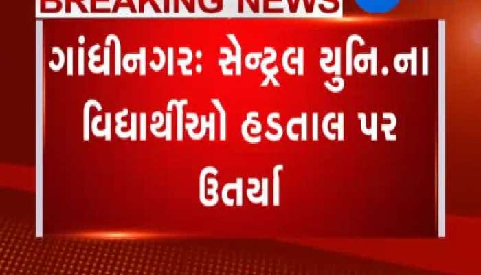 સેન્ટ્રલ યુનિવર્સિટીના વિદ્યાર્થીઓ ઉતર્યા હડતાલ પર