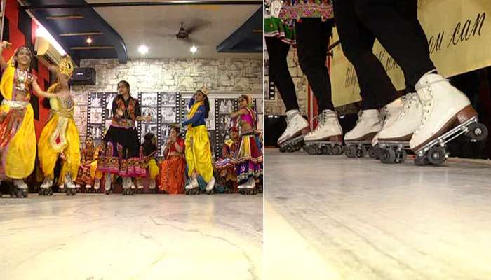 સુરત: ખેલૈયાઓએ ‘સ્કેટિંગ શૂઝ’ પહેરી કર્યા હિપહોપ ગરબાના અનોખા સ્ટેપ્સ