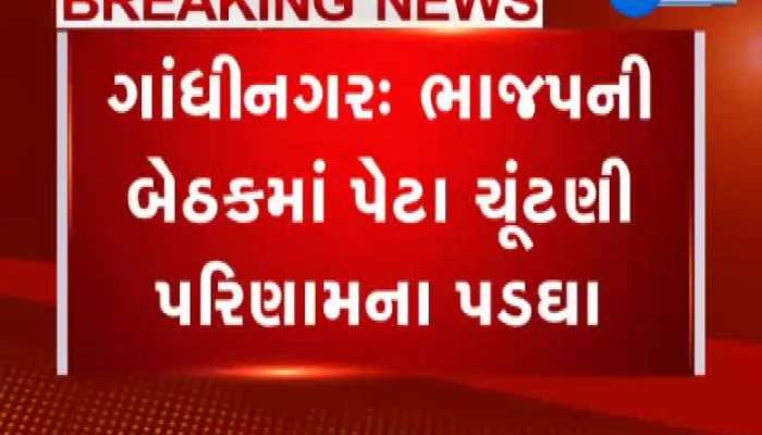 ભાજપની બેઠકમાં પડ્યા પેટા ચૂંટણીના પડઘા, ઝોન પ્રમાણે નક્કી થશે પ્રમુખો 