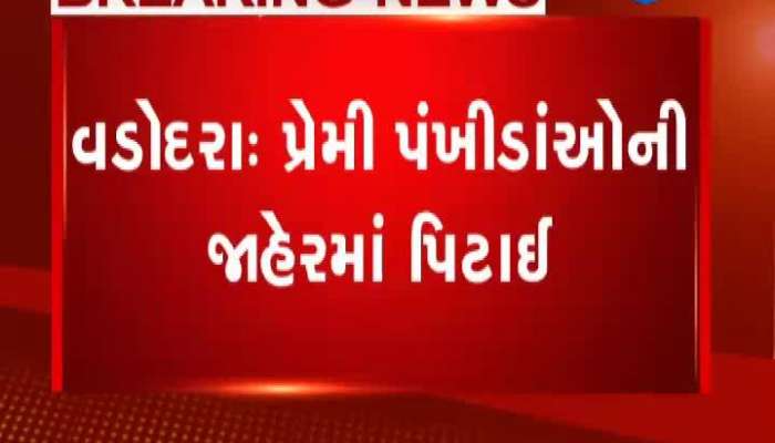વડોદરામાં પ્રેમી પંખીડાની જાહેરમાં ઘોલાઇ, વીડિયો થયો વાયરલ