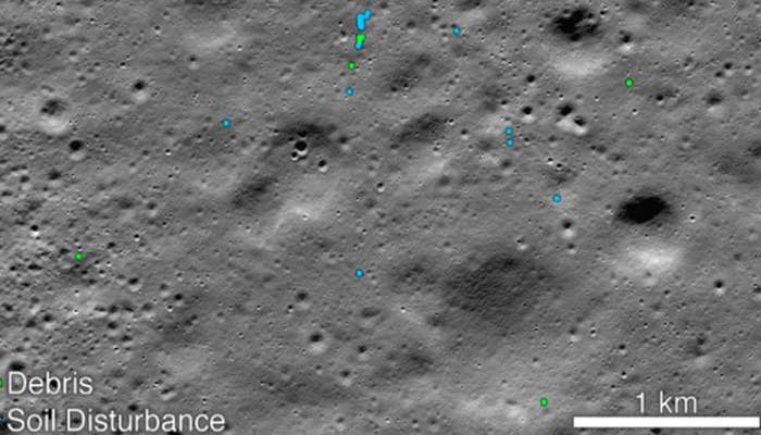 NASA એ શોધી કાઢ્યો ચંદ્રયાન-2ના 'વિક્રમ લેન્ડર'નો કાટમાળ, જાહેર કરી તસવીર
