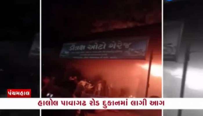 Fire Broke Out In Shop On Halol Pavagadh Road