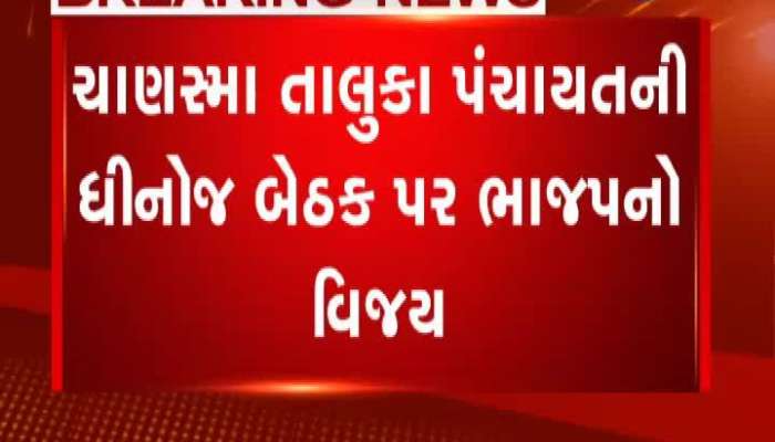 ચાણસ્મા તાલુકા પંચાયતની ધીનોજ બેઠક પર ભાજપનું ખીલ્યું કમળ