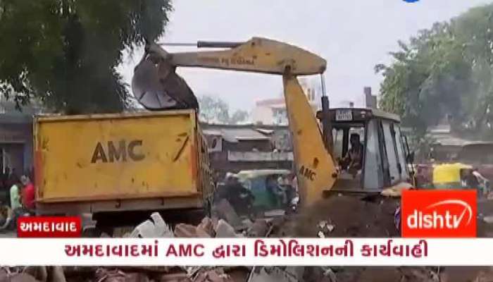 અમદાવાદમાં AMC દ્વારા ડિમોલિશનની કાર્યવાહી, લોકોએ કર્યો વિરોધ