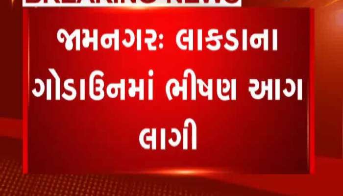 જામનગર : લાકડાના ગોડાઉનમાં ભીષણ આગ