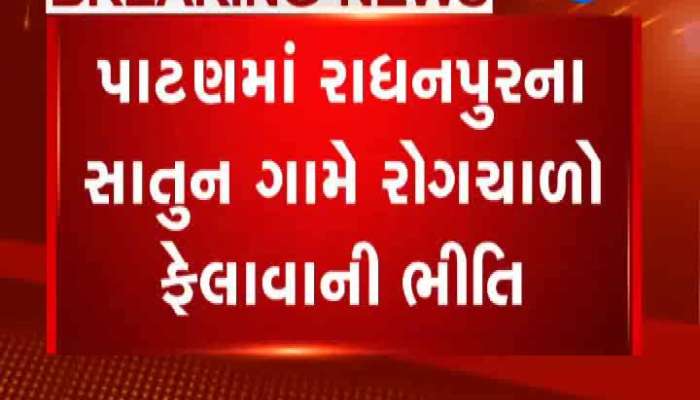 પાટણના રાધનપુર તાલુકાના સાતુન ગામે રોગચાળો ફેલાય તેવી ભીતિ