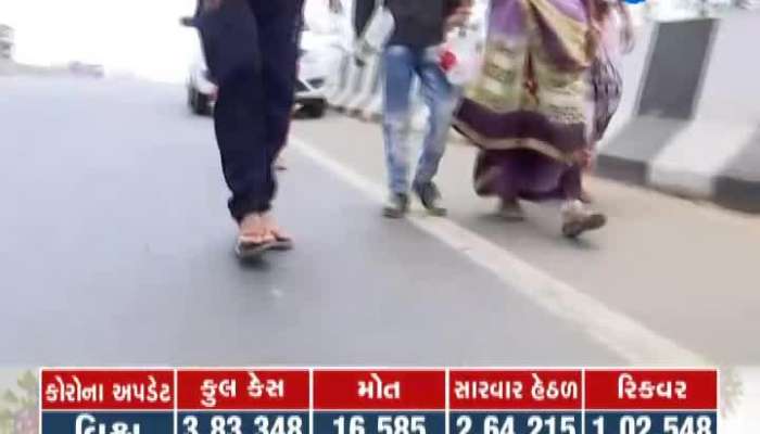 Workers Return To Home After Employment Stops In Ahmedabad