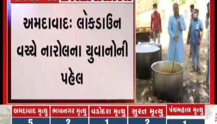 Ahmedabad narol youth distribute food to the people