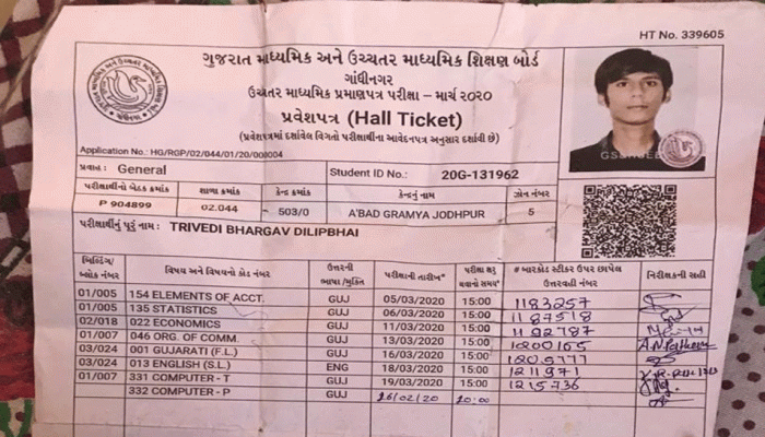 શિક્ષણ બોર્ડની ઘોર બેદરકારી, ધોરણ 12માં તમામ વિષયની પરીક્ષા આપનારા વિદ્યાર્થીને 2માં ગેરહાજર બતાવાયો