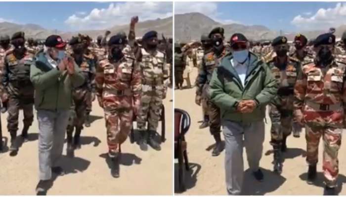 Video: પીએમ મોદીને મળી જવાનોનો જોશ High, લગાવ્યા 'ભારત માતા કી જય'ના નારા