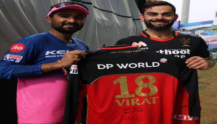  IPL 2020: બેંગલોર સામે હારી રાજસ્થાન રોયલ્સની ટીમ, કોહલીએ રાહુલ તેવતિયાને આપી ખાસ 'ગિફ્ટ'
