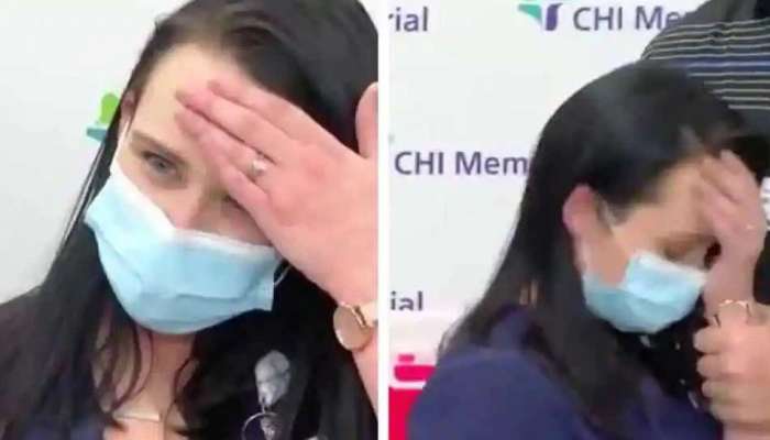 કોરોનાની રસી લીધા બાદ 17 જ મિનિટમાં નર્સ ઢળી પડી, કાચાપોચા ન જોતા VIDEO