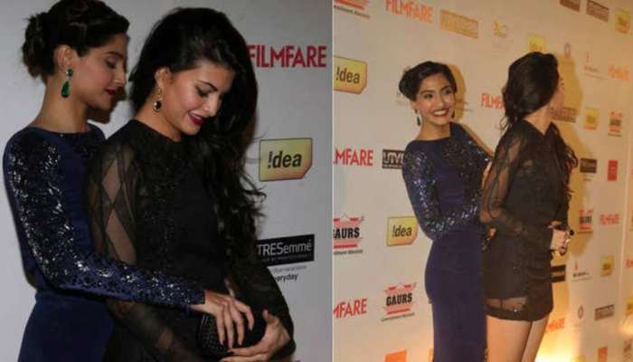 Jacqueline Fernandez થઈ Wardrobe Malfunction નો શિકાર, Sonam Kapoor એ આ રીતે બચાવી 'લાજ'