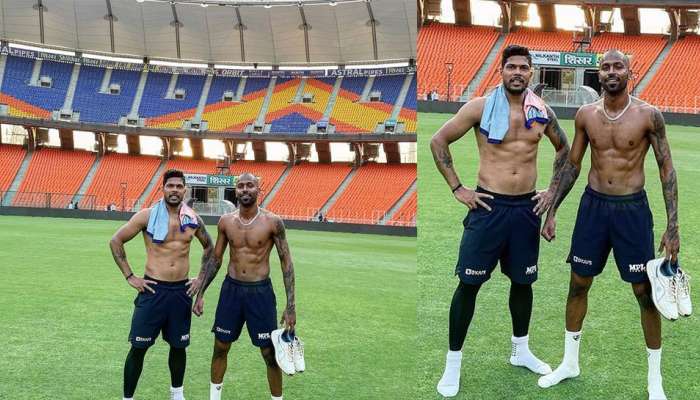 IND VS ENG: મોટેરા મેદાન પર Shirtless થયા Hardik Pandya અને Umesh Yadav, Photo Viral