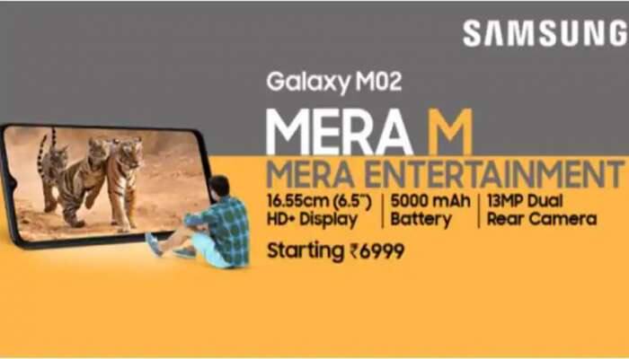 Entertainer of the Year: 5000 mAh બેટરી અને 6.5” મોટી ડિસ્પ્લે, મળો નવા Galaxy M02ને Entertainer of the Year: 5000 mAh બેટરી અને 6.5” મોટી ડિસ્પ્લે, મળો નવા Galaxy M02ને