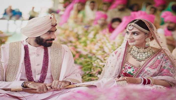 Jasprit Bumrah અને સંજના ગણેશને કરી નવા જીવનની શરૂઆત, જુઓ લગ્નની તસવીરો