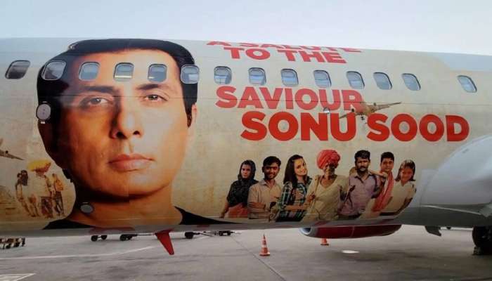 Spicejet એ કર્યું Sonu Sood ને સલામ, વિમાનમાં લગાવી મોટી તસવીર