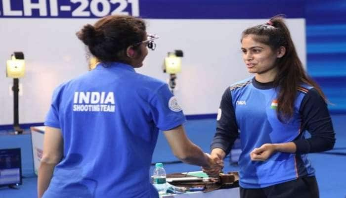 ISSF World Cup : મનુ ભાકર, યશસ્વિની અને શ્રીનિવેતાની 'ત્રિપુટી'એ જીત્યો ગોલ્ડ મેડલ