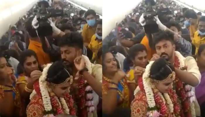 Viral Video: જબરો આઈડિયા! ધરતી પર કોરોના નડ્યો તો કપલે વાયરસને ચકમો આપી આકાશમાં કર્યા લગ્ન