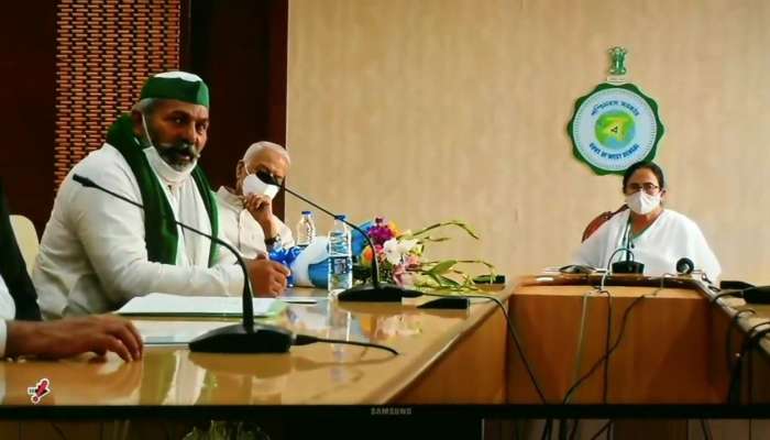કોલકત્તામાં CM મમતા બેનર્જીને મળ્યા રાકેશ ટિકૈત, કિસાન આંદોલનને સમર્થન આપવાની કરી માંગ